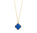 [Demi jewelry]CLOVER 25MM NECKLACE TURQUOISE ROSE GOLD