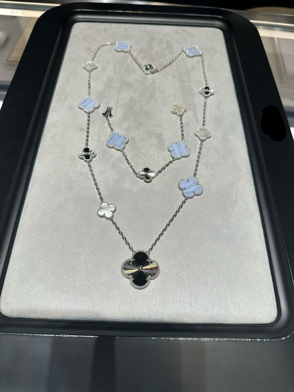 [Demi jewelry] 25 NEW CLOVER 15 MOTIFS PURPLE CHALCEDONY