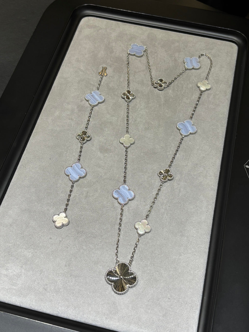 [Demi jewelry] 25 NEW CLOVER 15 MOTIFS PURPLE CHALCEDONY