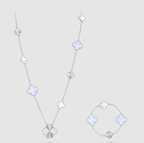 [Demi jewelry] 25 NEW CLOVER 15 MOTIFS PURPLE CHALCEDONY