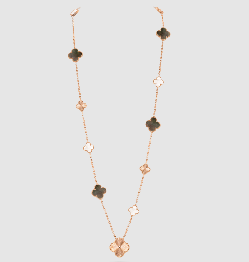 [Demi jewelry] 25 NEW CLOVER 15 MOTIFS GRAY MOTHER-OF-PEARL