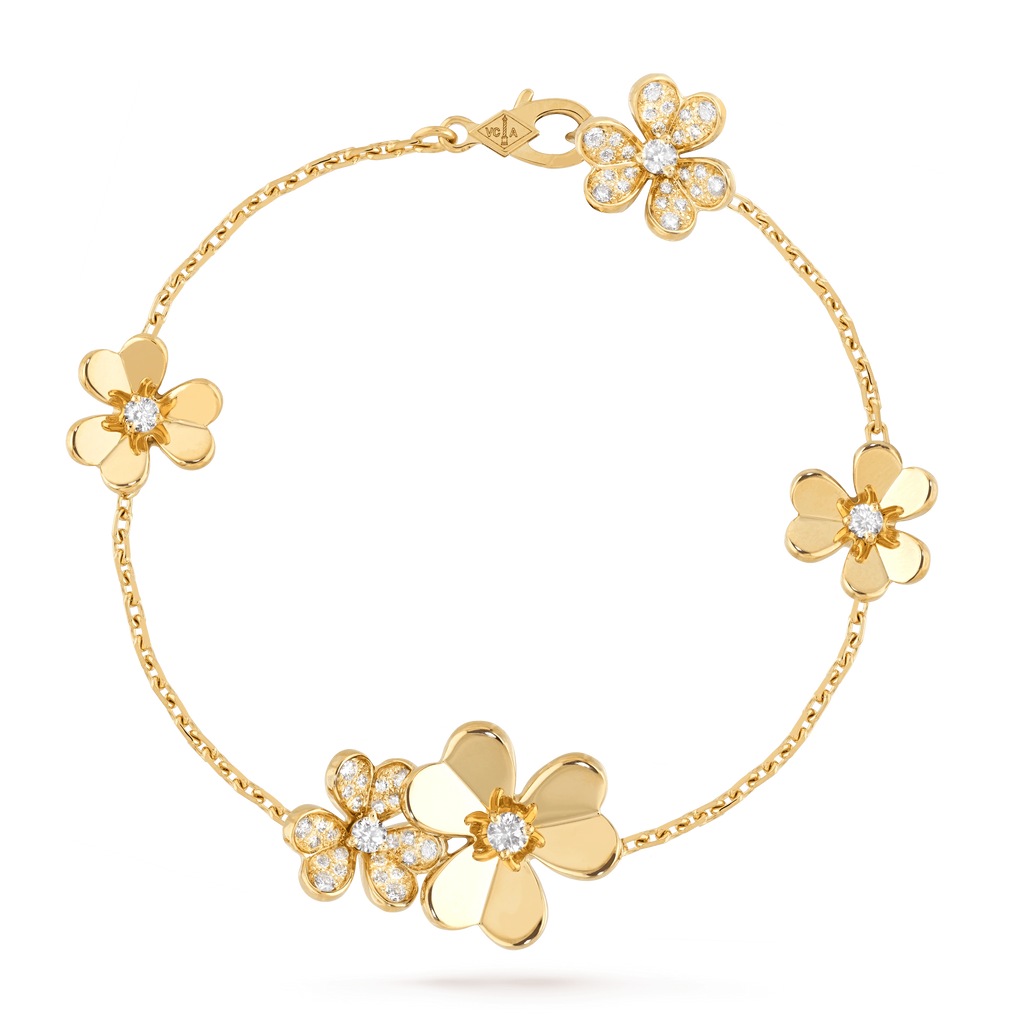[Demi jewelry]FRIVOLE GOLD 5 FLOWERS BRACELET