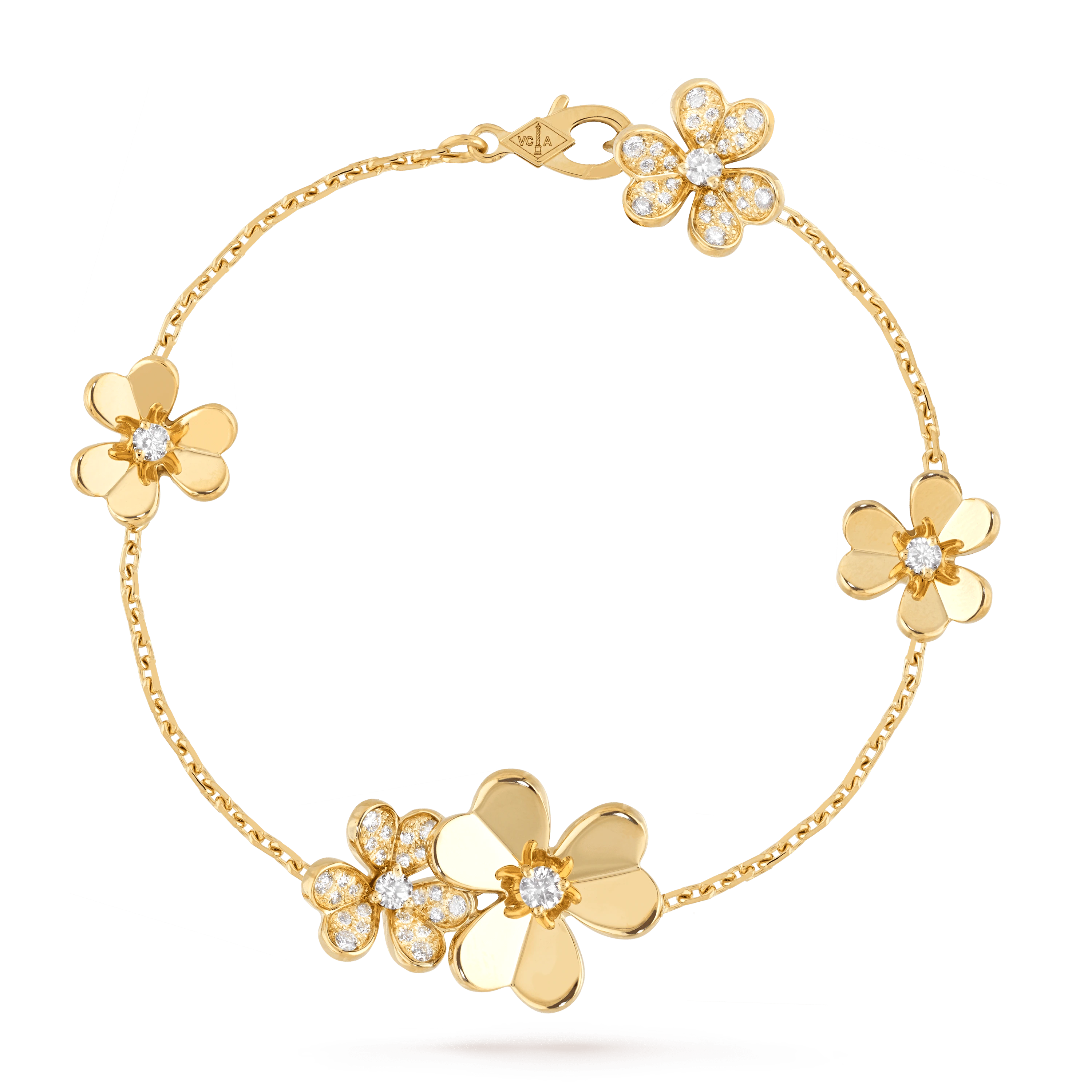 [Demi jewelry]FRIVOLE GOLD 5 FLOWERS BRACELET