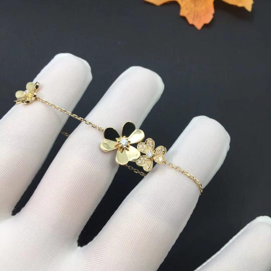 [Demi jewelry]FRIVOLE GOLD 5 FLOWERS BRACELET