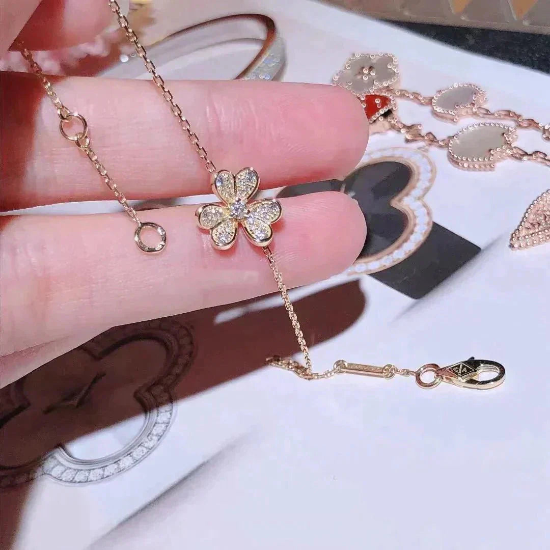 [Demi jewelry]FRIVOLE GOLD FLOWER DIAMOND BRACELET