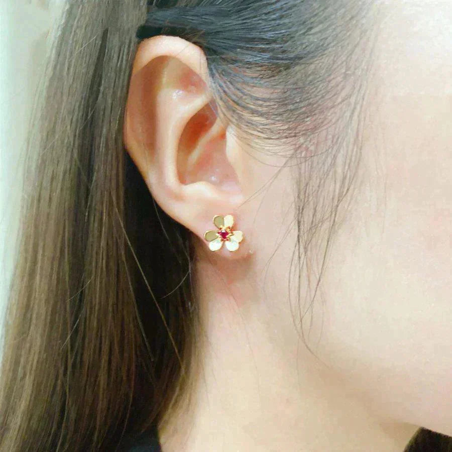 [Demi jewelry]FRIVOLE  FLOWER PINK EARRINGS