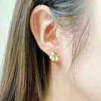 [Demi jewelry]FRIVOLE  FLOWER MALACHITE EARRINGS