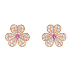 [Demi jewelry]FRIVOLE PINK GOLD FLOWER DIAMOND EARRINGS