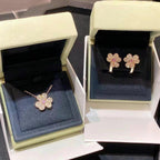 [Demi jewelry]FRIVOLE ROSE GOLD FLOWER DIAMOND NECKLACE