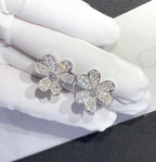 [Demi jewelry]FRIVOLE SILVER FLOWER DIAMOND EARRINGS