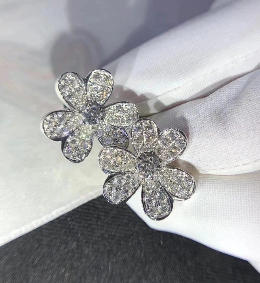 [Demi jewelry]FRIVOLE SILVER FLOWER DIAMOND EARRINGS