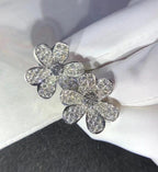 [Demi jewelry]FRIVOLE SILVER FLOWER DIAMOND EARRINGS
