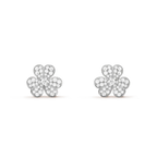 [Demi jewelry]FRIVOLE SILVER FLOWER DIAMOND EARRINGS