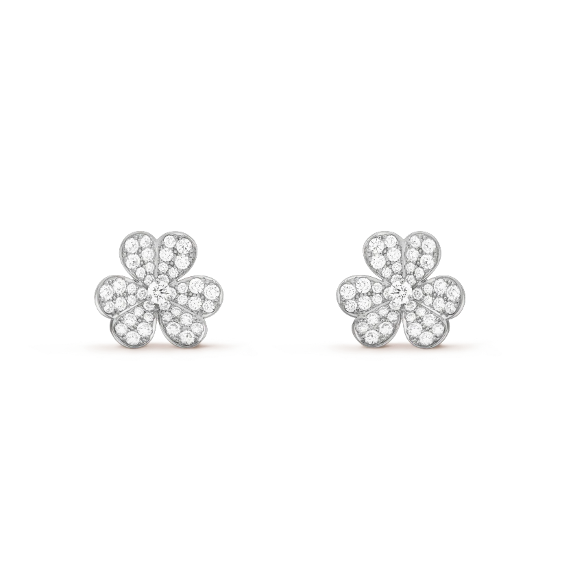 [Demi jewelry]FRIVOLE SILVER FLOWER DIAMOND EARRINGS