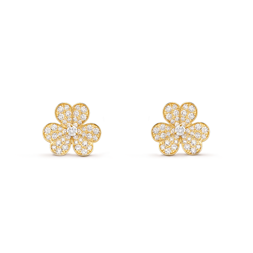 [Demi jewelry]FRIVOLE GOLD FLOWER DIAMOND EARRINGS