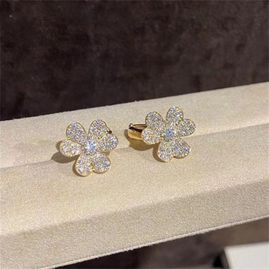 [Demi jewelry]FRIVOLE GOLD FLOWER DIAMOND EARRINGS
