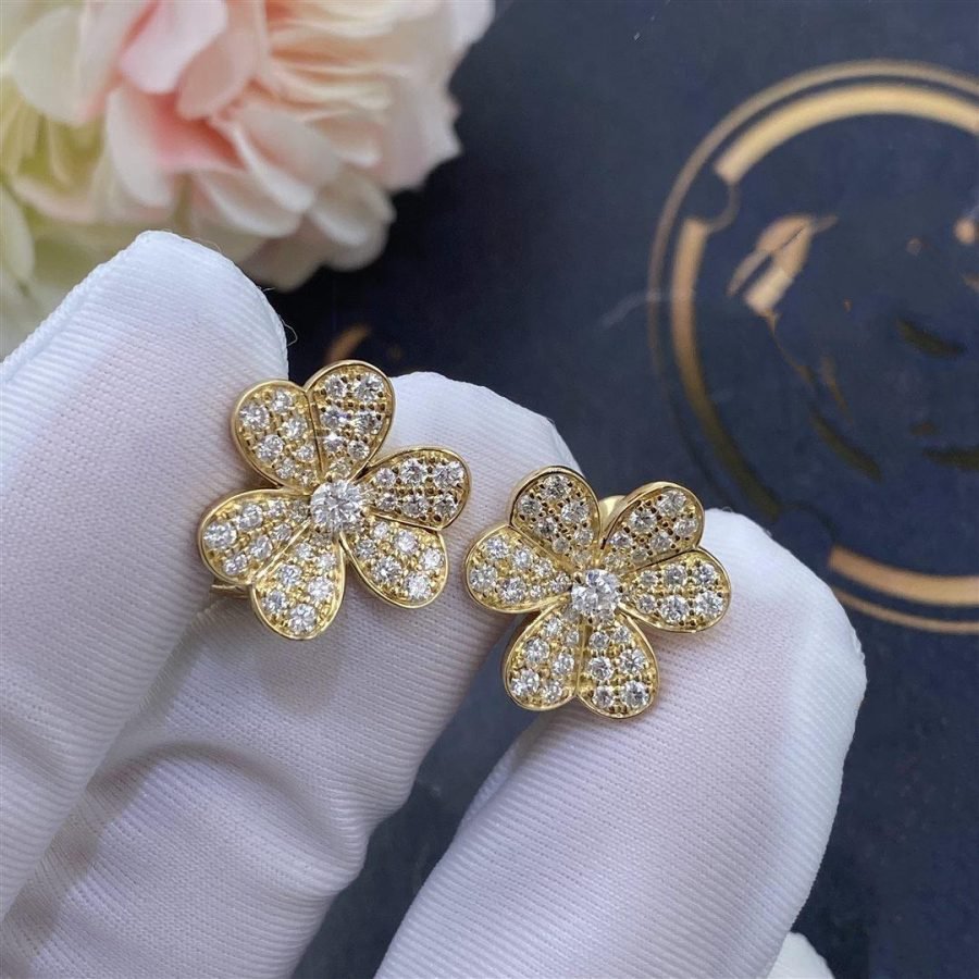 [Demi jewelry]FRIVOLE GOLD FLOWER DIAMOND EARRINGS