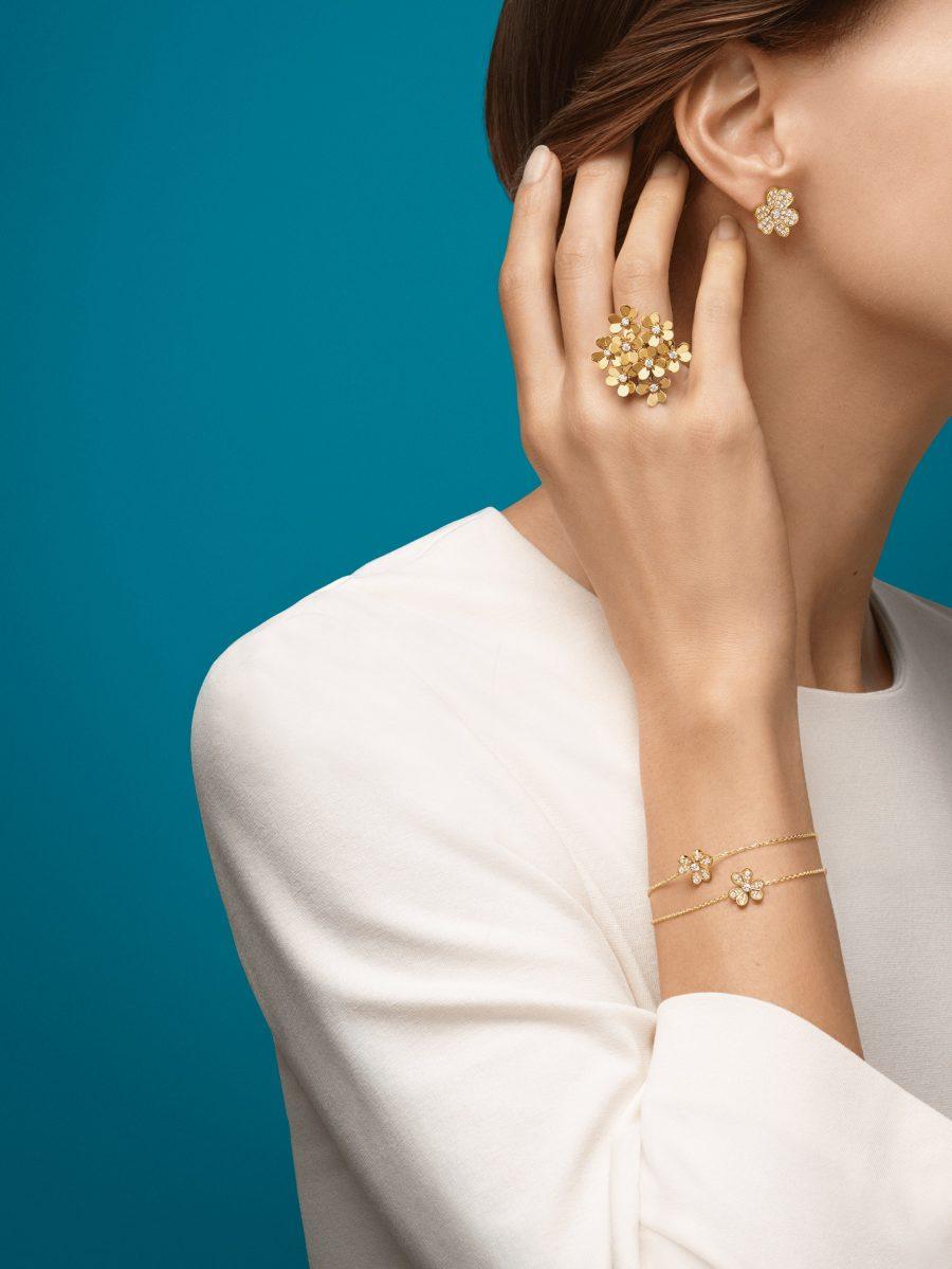 [Demi jewelry]FRIVOLE GOLD FLOWER DIAMOND EARRINGS