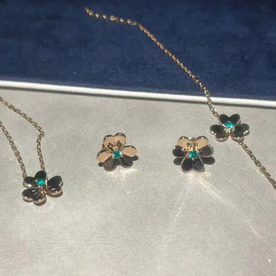 [Demi jewelry]FRIVOLE  FLOWER MALACHITE EARRINGS