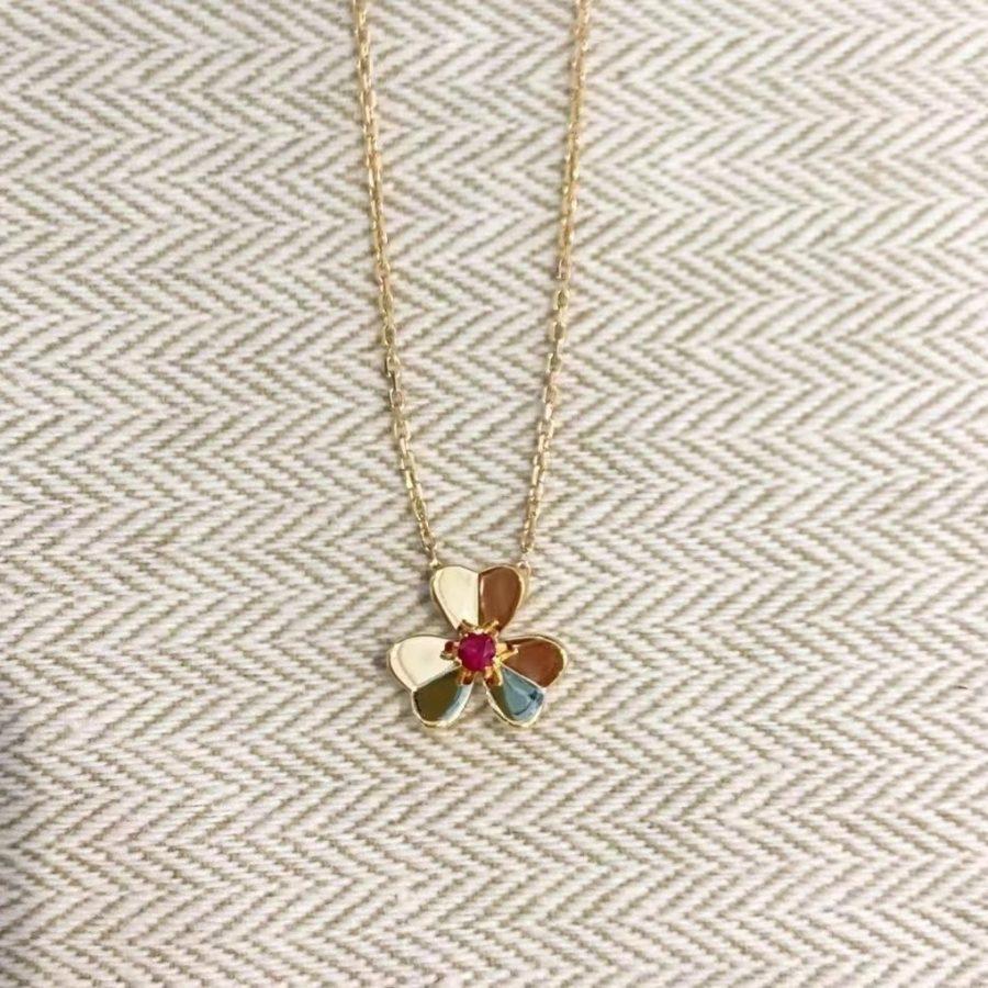 [Demi jewelry]FRIVOLE GOLD FLOWER NECKLACE