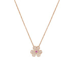 [Demi jewelry]FRIVOLE ROSE GOLD FLOWER DIAMOND NECKLACE