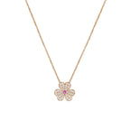 [Demi jewelry]FRIVOLE ROSE GOLD FLOWER DIAMOND NECKLACE