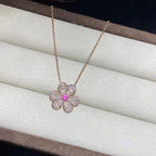 [Demi jewelry]FRIVOLE ROSE GOLD FLOWER DIAMOND NECKLACE