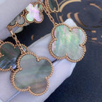 [Demi jewelry]CLOVER EARRINGS DARK MOP 4 MOTIFS ROSE GOLD