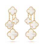 [Demi jewelry]CLOVER EARRINGS WHITE MOP 4 MOTIFS GOLD