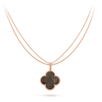 [Demi jewelry]CLOVER 25MM GOLD DARK MOP BIG CLOVER NECKLACE