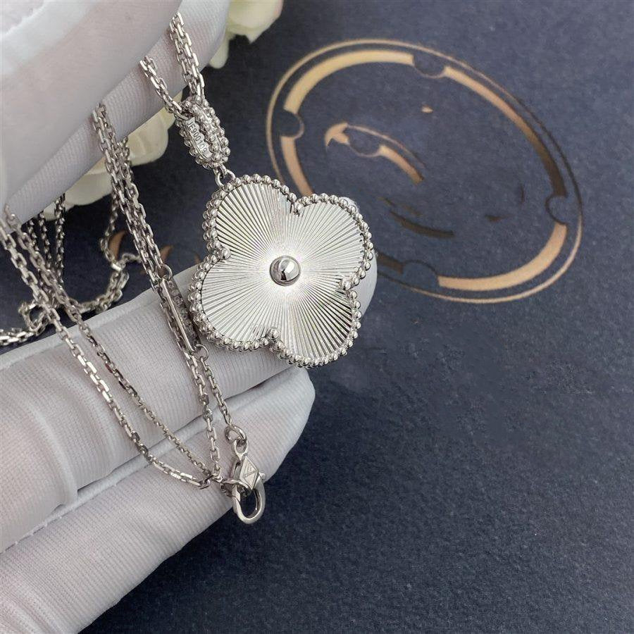 [Demi jewelry]CLOVER 25MM SILVER BIG CLOVER NECKLACE