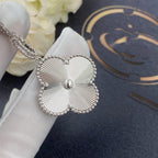 [Demi jewelry]CLOVER 25MM SILVER BIG CLOVER NECKLACE