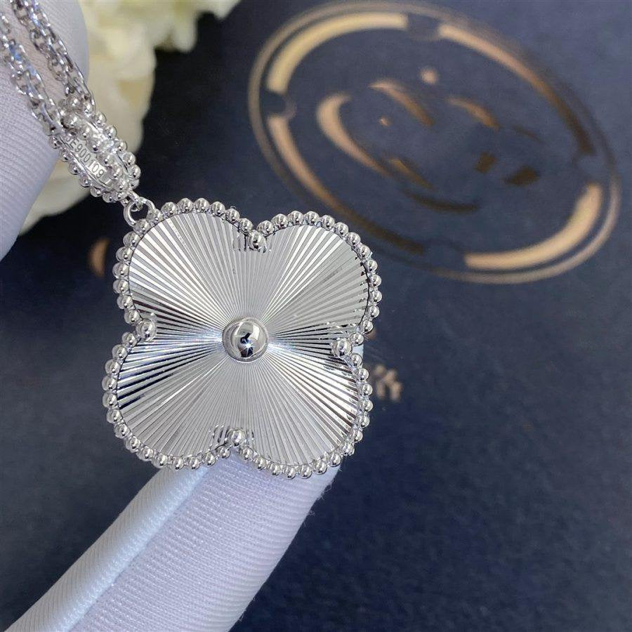 [Demi jewelry]CLOVER 25MM SILVER BIG CLOVER NECKLACE