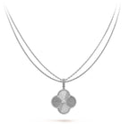 [Demi jewelry]CLOVER 25MM SILVER BIG CLOVER NECKLACE