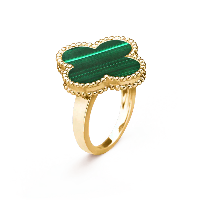 [Demi jewelry]CLOVER MALACHITE RING