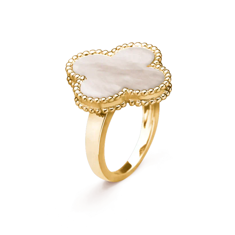 [Demi jewelry]CLOVER WHITE MOP RING