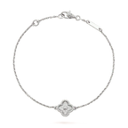 [Demi jewelry]CLOVER  SINGLE FLOWER BRACELET SILVER