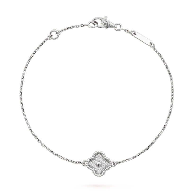 [Demi jewelry]CLOVER  SINGLE FLOWER BRACELET SILVER