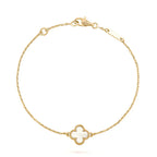 [Demi jewelry]CLOVER WHITE MOP SINGLE FLOWER BRACELET