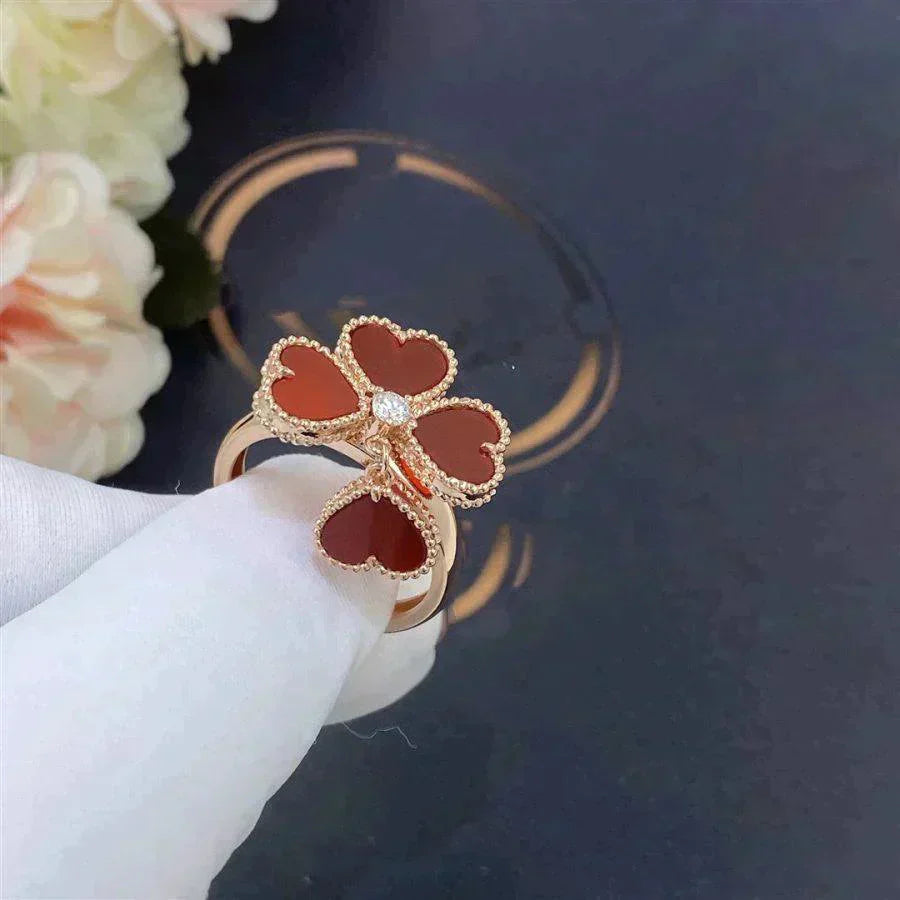 [Demi jewelry]SWEET CLOVER CARNELIAN RING
