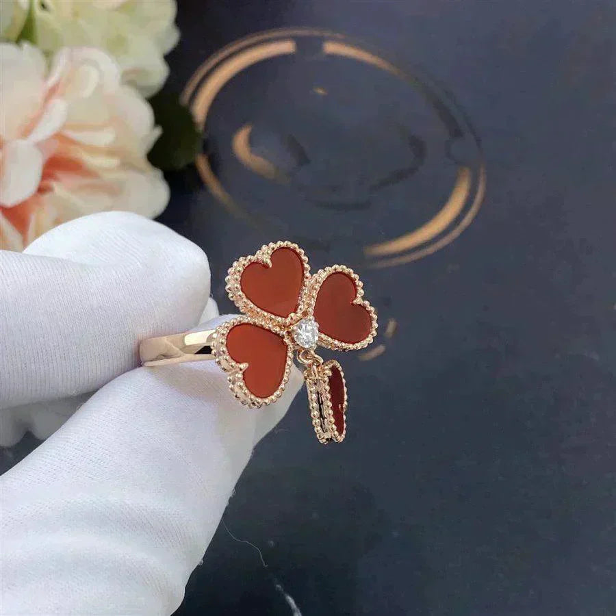 [Demi jewelry]SWEET CLOVER CARNELIAN RING