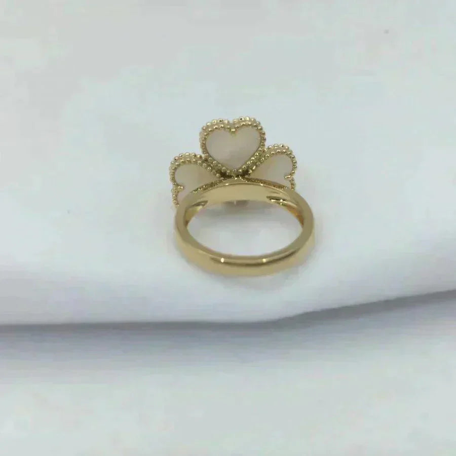 [Demi jewelry]SWEET CLOVER WHITE MOP RING