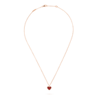 [Demi jewelry]SWEET CLOVER CARNELIAN HEART NECKLACE
