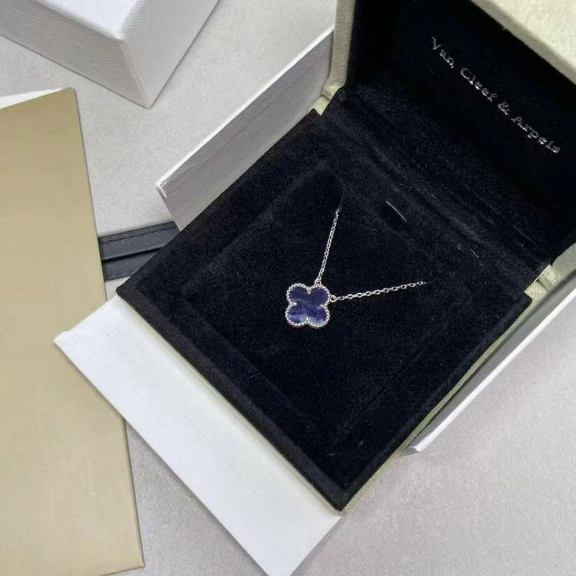 [Demi jewelry]CLOVER 15MM PIETERSITE NECKLACE SILVER