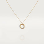 [Demi jewelry]TRINITY NECKLACE SILVER GOLD PINK GOLD DIAMONDS
