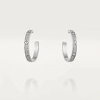[Demi jewelry]LOVE DIAMOND SILVER HOOP EARRINGS