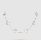 [Demi jewelry]CLOVER 10 MOTIFS FULL DIAMOND NECKLACE