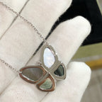 [Demi jewelry]LARGE BUTTERFLY SILVER PENDANT DIAMOND NECKLACE
