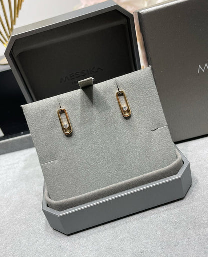 [Mystic ]MOVE UNO SMALL 1 DIAMOND EARRINGS