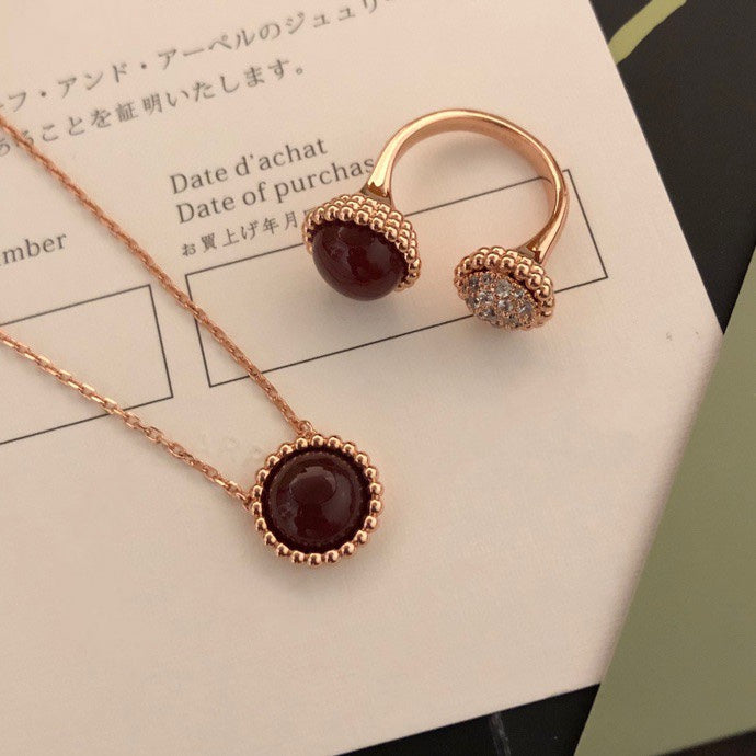 [Demi jewelry]PERLEE COULEURS DIAMOND ROSE GOLD BETWEEN THE FINGER RING